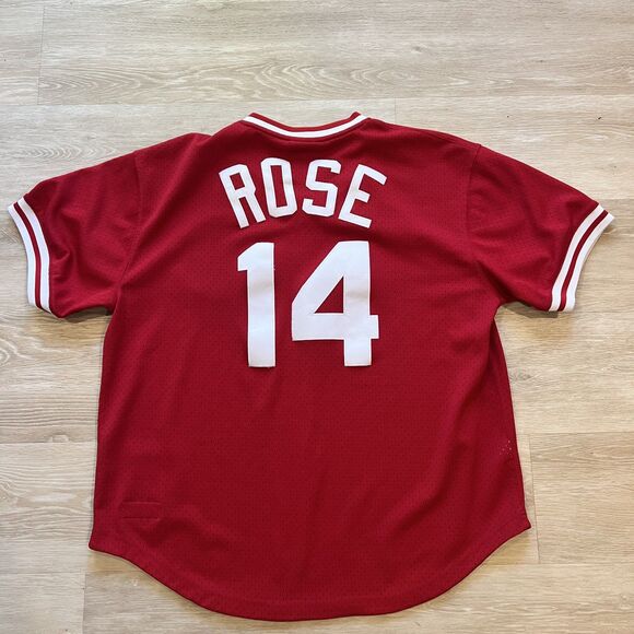 Mitchell & Ness Authentic Pete Rose Cincinnati Reds 1984 Jersey Men's-Size XL - Picture 2 of 7
